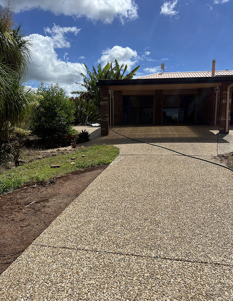 After Concrete Driveway Cleaning Sunshine Coast