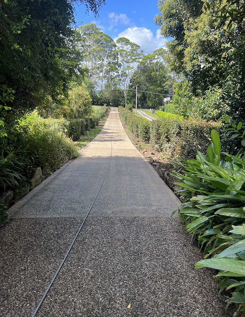 After pressure wash concrete Sunshine Coast