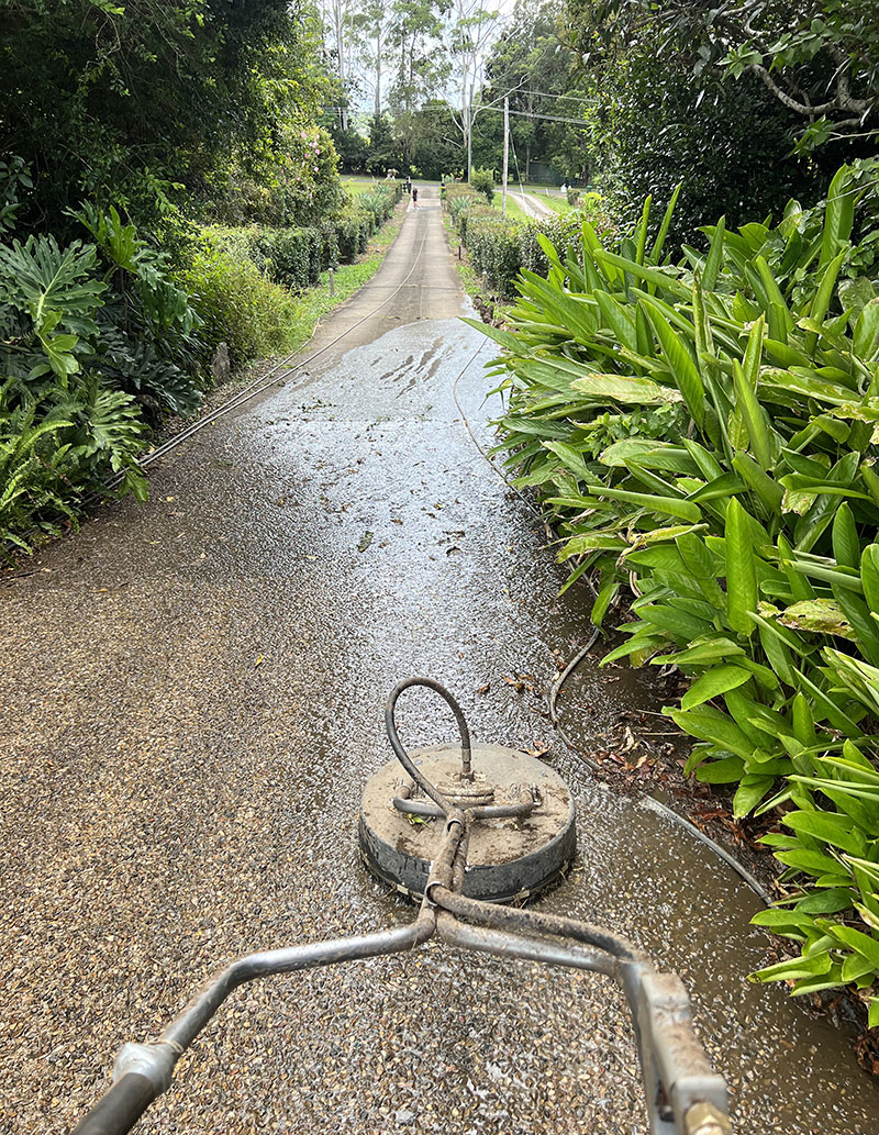 Before pressure wash concrete Sunshine Coast