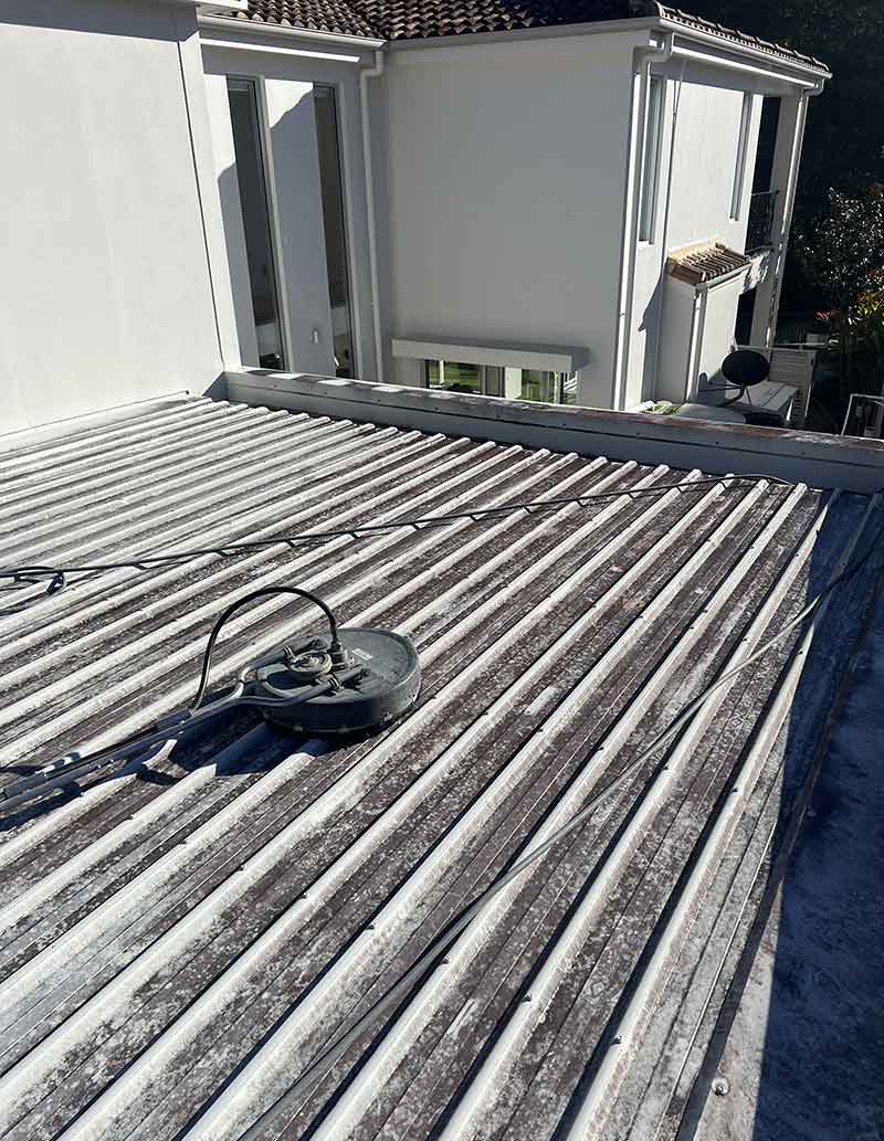 Before roof cleaning service